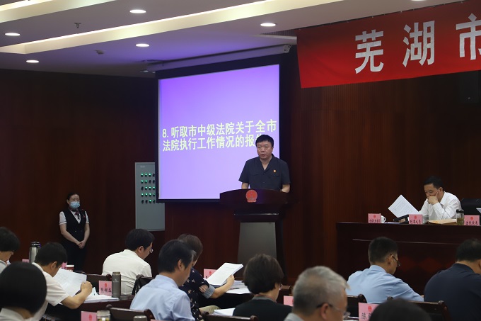芜湖中院向市人大常委会报告全市法院执行工作情况
